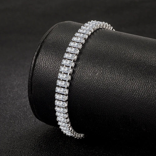 Double Row Moissanite Tennis Bracelet