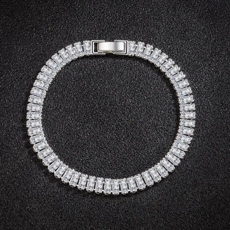 Double Row Moissanite Tennis Bracelet